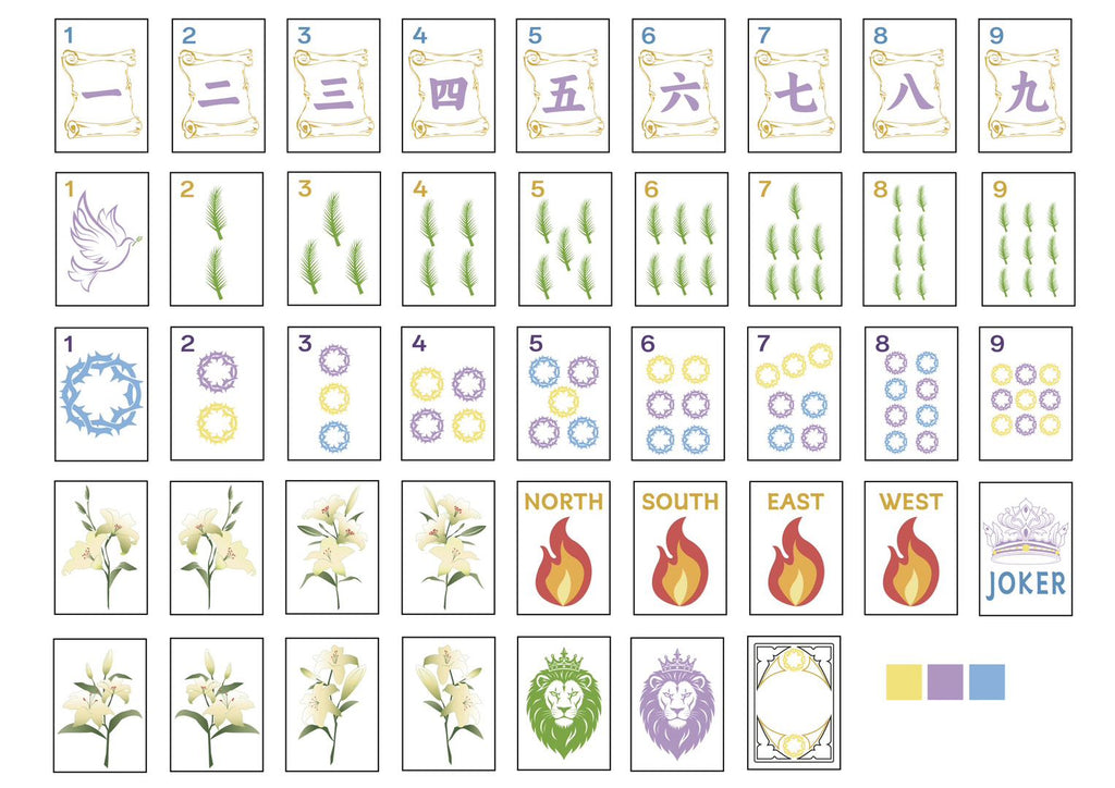 Limited Edition FAITH  American Mahjong 160 Engraved/Acrylic Tiles