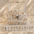 Pearl White & Golden Cat American Mahjong Tiles- Luxury Acrylic Mahjong Set