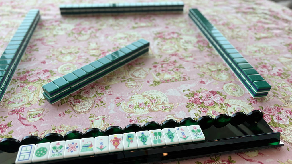 LIMITED EDITION Emerald Pickleball American Mahjong 160 Engraved/Acrylic Tiles