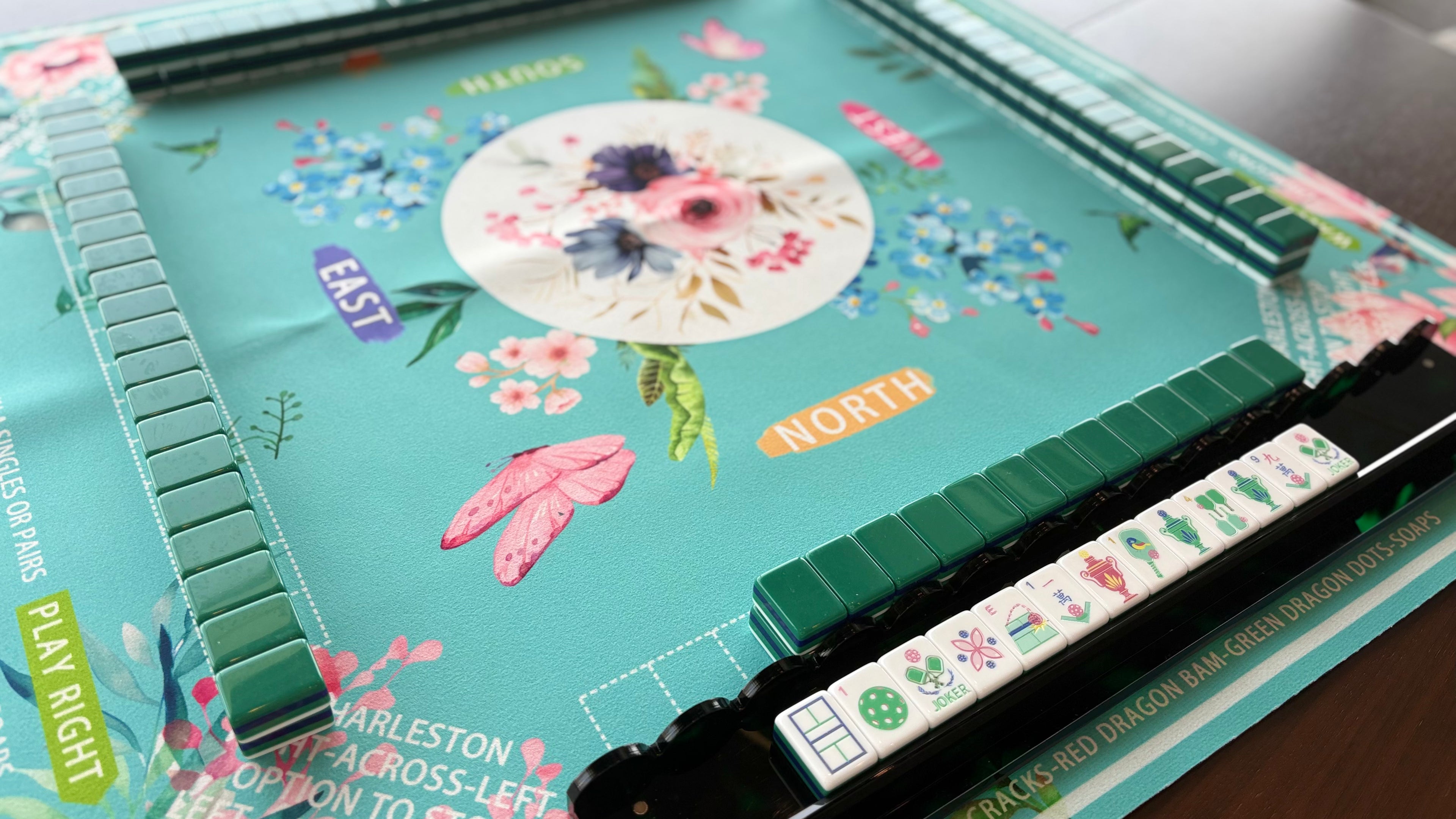 LIMITED EDITION Emerald Pickleball American Mahjong 160 Engraved/Acrylic Tiles