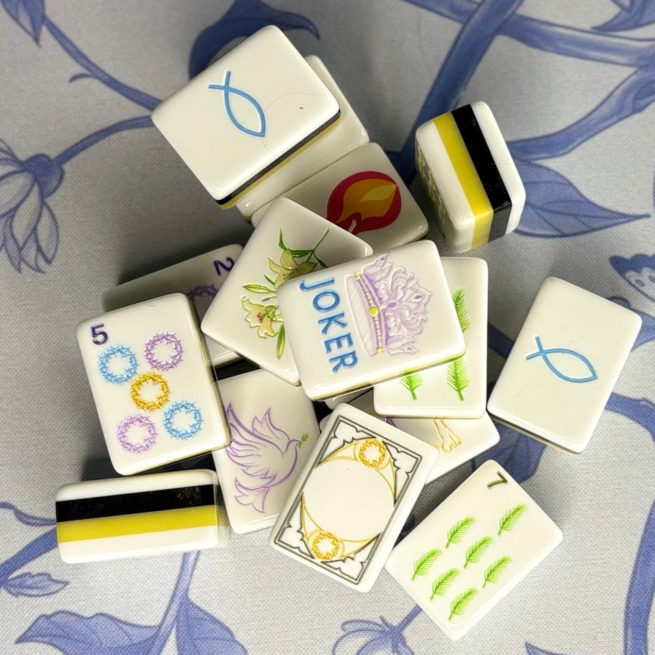 FAITH American Mahjong Tiles: Christian Motif