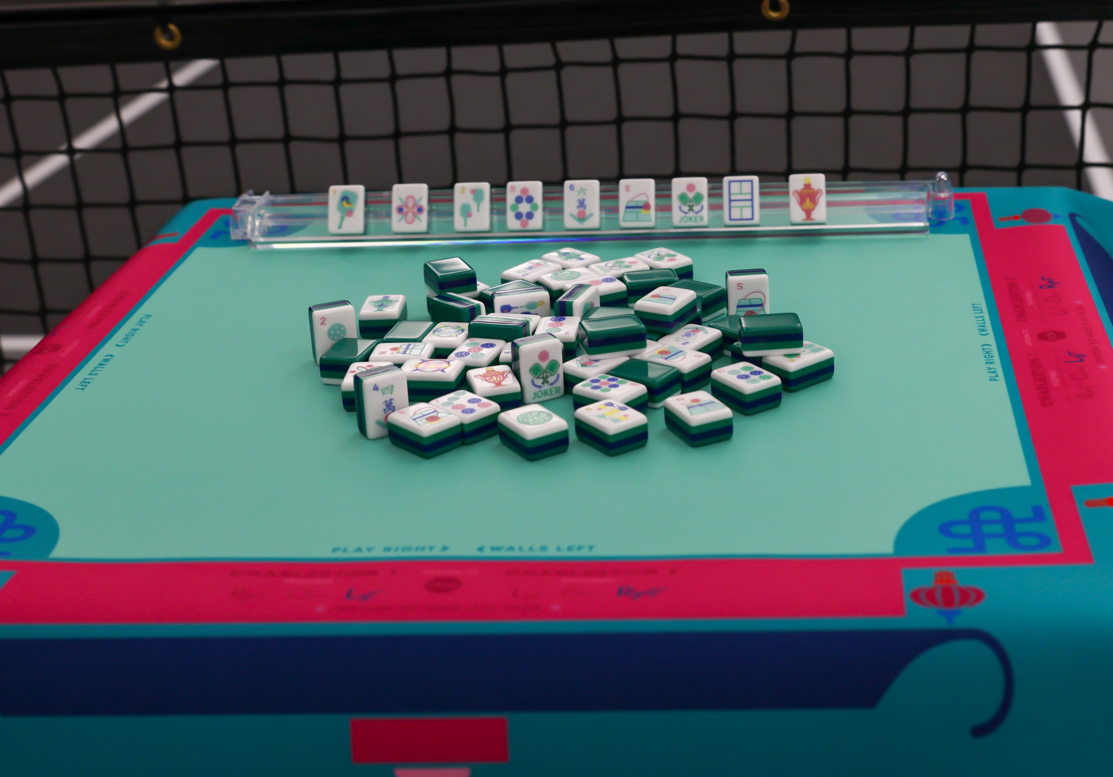 LIMITED EDITION Emerald Pickleball American Mahjong 160 Engraved/Acrylic Tiles
